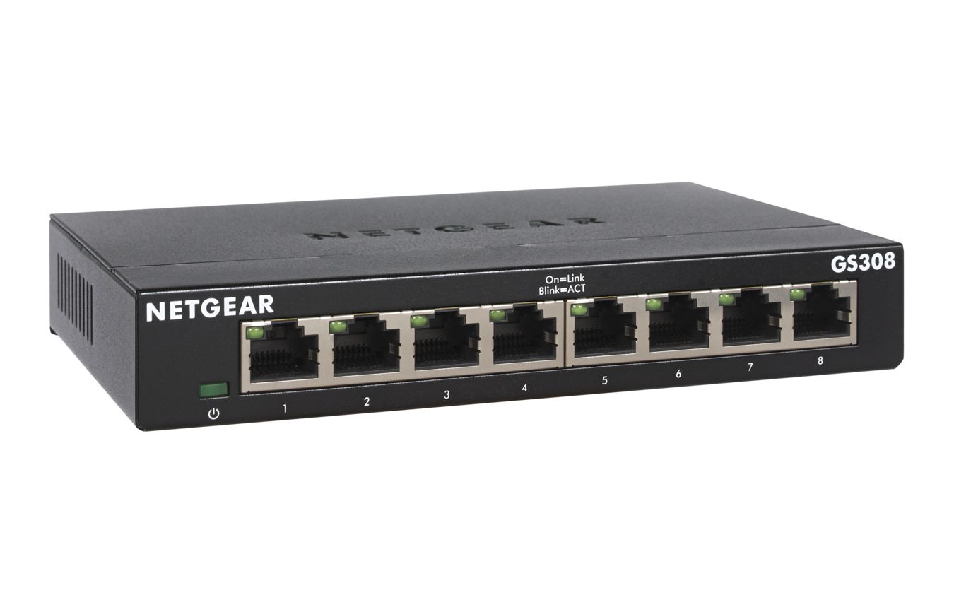 Netgear GS308v3 8-Port Gigabit Ethernet unmanaged Switch Netgear GS308v3 8-Port Gigabit Ethernet unmanaged Switch